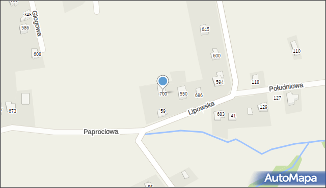 Godziszka, Lipowska, 700, mapa Godziszka