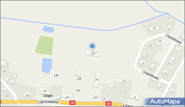 Gójsk, Lipnowska, 12, mapa Gójsk