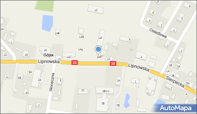 Gójsk, Lipnowska, 14A, mapa Gójsk