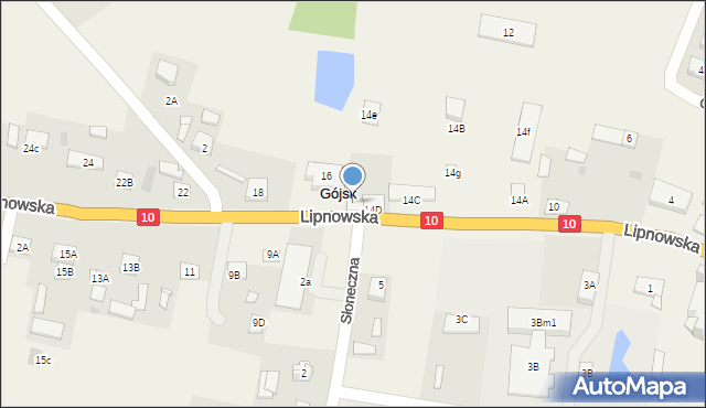 Gójsk, Lipnowska, 14h, mapa Gójsk