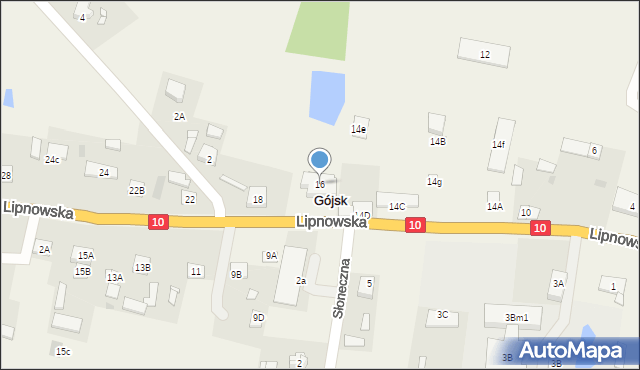 Gójsk, Lipnowska, 16, mapa Gójsk