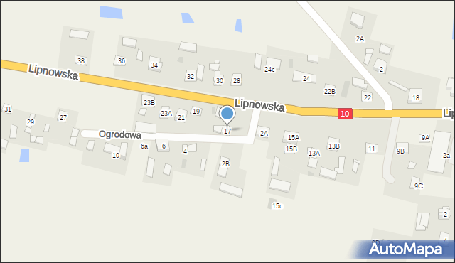 Gójsk, Lipnowska, 17, mapa Gójsk