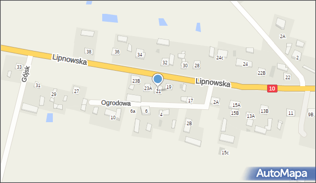 Gójsk, Lipnowska, 21, mapa Gójsk