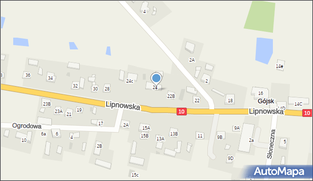 Gójsk, Lipnowska, 24A, mapa Gójsk