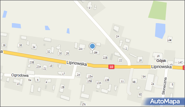 Gójsk, Lipnowska, 24B, mapa Gójsk