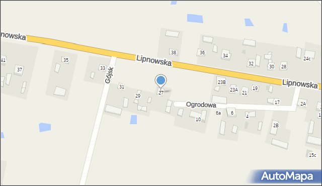 Gójsk, Lipnowska, 27, mapa Gójsk