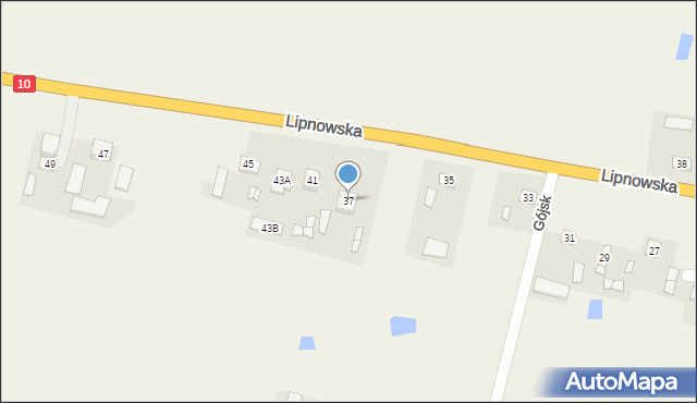 Gójsk, Lipnowska, 37, mapa Gójsk