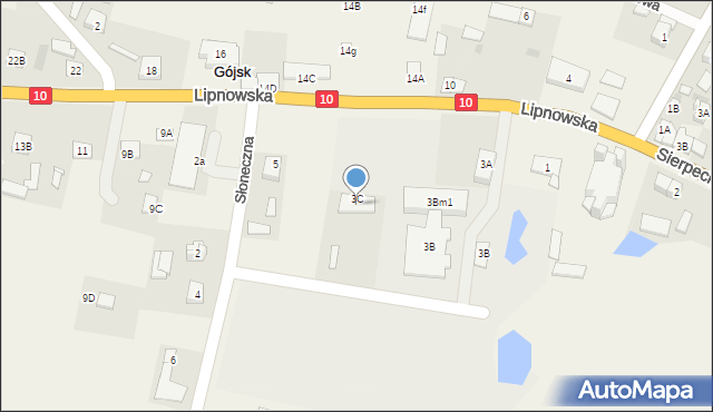 Gójsk, Lipnowska, 3Cm1, mapa Gójsk