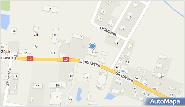 Gójsk, Lipnowska, 4, mapa Gójsk