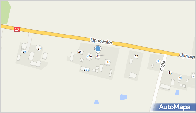 Gójsk, Lipnowska, 41, mapa Gójsk