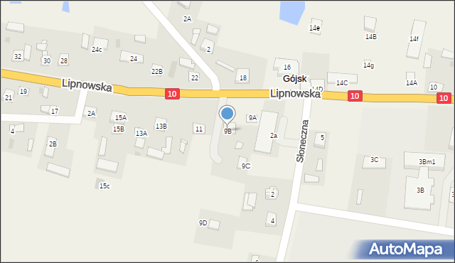 Gójsk, Lipnowska, 9B, mapa Gójsk