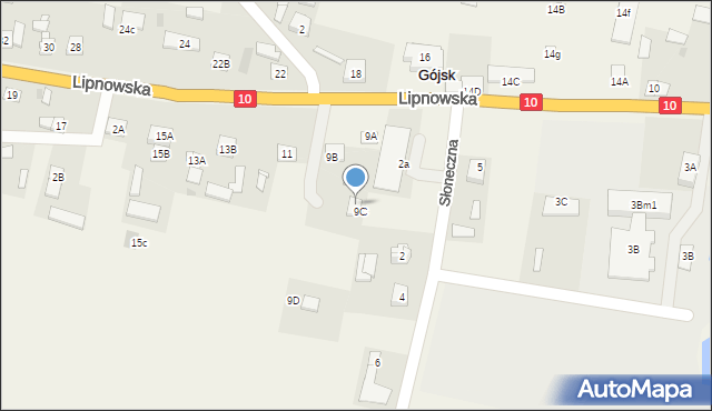 Gójsk, Lipnowska, 9D, mapa Gójsk