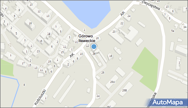 Górowo Iławeckie, Lidzbarska, 28, mapa Górowo Iławeckie