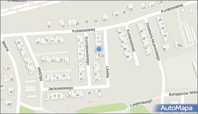 Gorzów Wielkopolski, Libelta Karola, 6, mapa Gorzów Wielkopolski