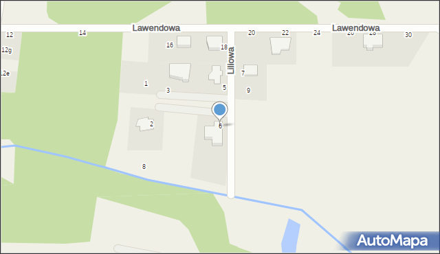 Grabówka, Liliowa, 6, mapa Grabówka