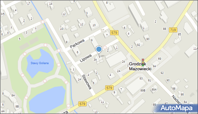 Grodzisk Mazowiecki, Lipowa, 3, mapa Grodzisk Mazowiecki