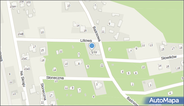 Groszowice, Liliowa, 3, mapa Groszowice