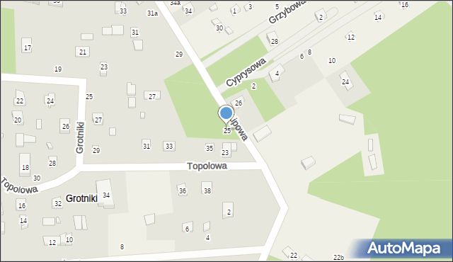 Grotniki, Lipowa, 25, mapa Grotniki