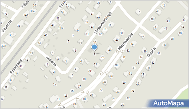 Gryfino, Limanowskiego Bolesława, 8, mapa Gryfino