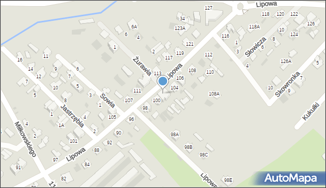 Hajnówka, Lipowa, 102, mapa Hajnówka