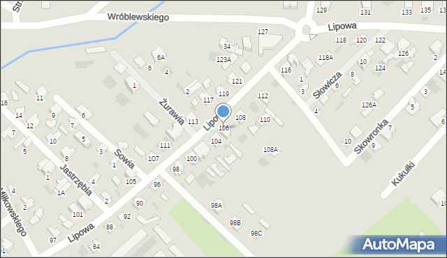 Hajnówka, Lipowa, 106, mapa Hajnówka