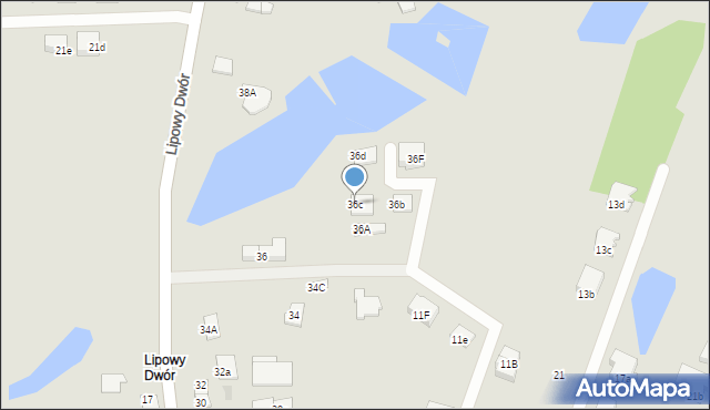 Iława, Lipowy Dwór, 36c, mapa Iława