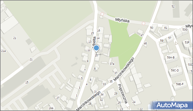 Inowrocław, Libelta Karola, 10, mapa Inowrocławia