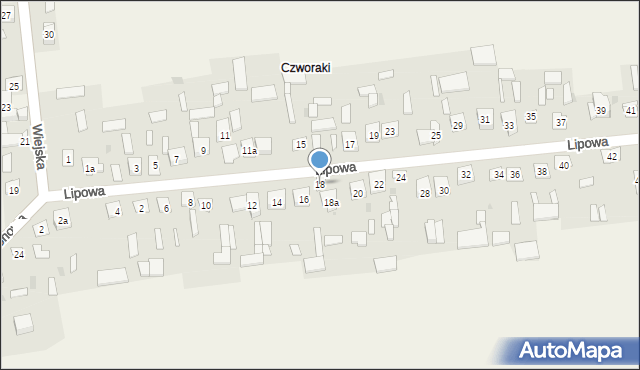 Jabłonna Lacka, Lipowa, 18, mapa Jabłonna Lacka