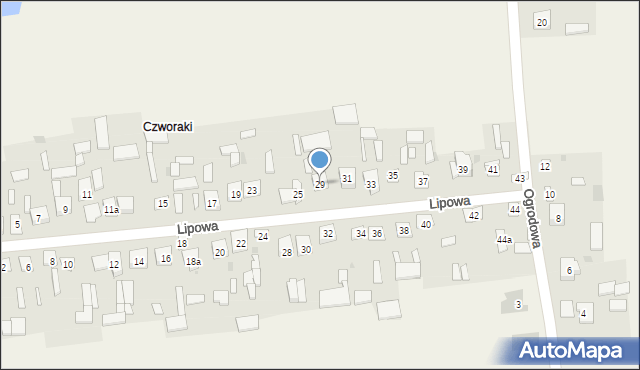 Jabłonna Lacka, Lipowa, 29, mapa Jabłonna Lacka