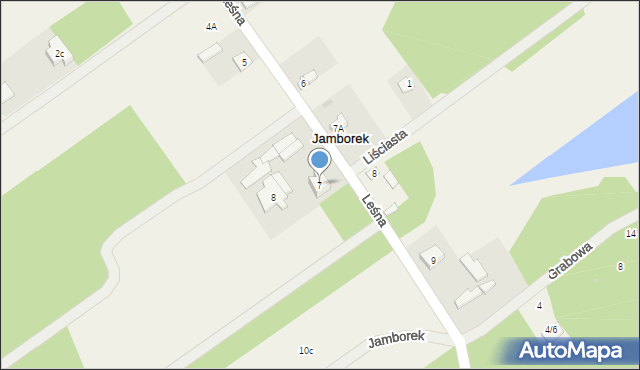 Jamborek, Liściasta, 7, mapa Jamborek