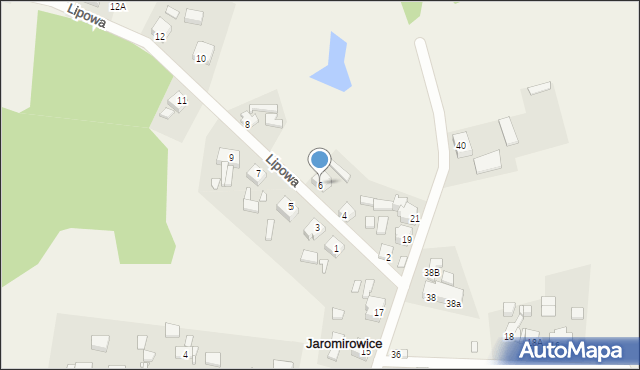 Jaromirowice, Lipowa, 6, mapa Jaromirowice