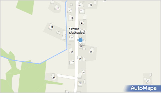 Jaśkowice, Lipowa, 34, mapa Jaśkowice