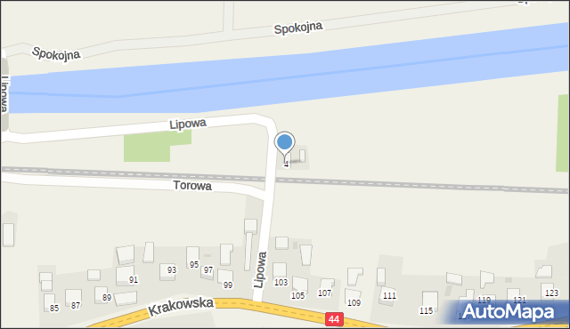 Jaśkowice, Lipowa, 4, mapa Jaśkowice