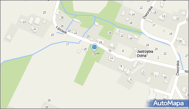 Jastrzębia, Lipowa, 13, mapa Jastrzębia