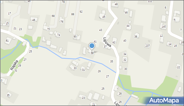 Jastrzębia, Lipowa, 39, mapa Jastrzębia