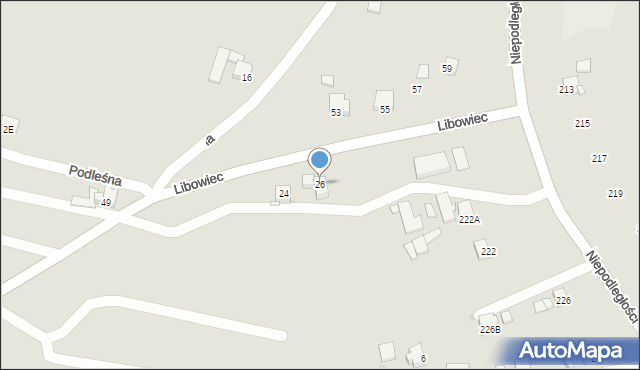 Jastrzębie-Zdrój, Libowiec, 26, mapa Jastrzębie-Zdrój
