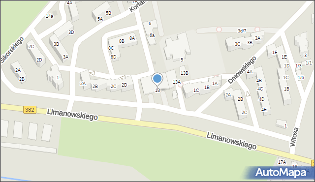 Jawor, Limanowskiego Bolesława, 13, mapa Jawor