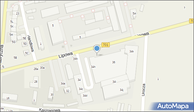 Józefów, Lipowa, 34f, mapa Józefów