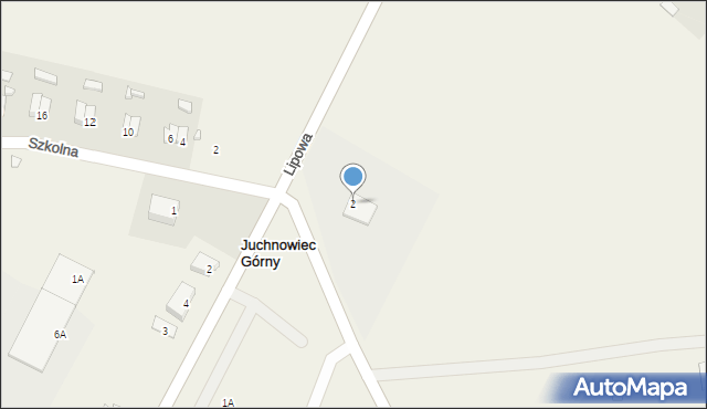 Juchnowiec Kościelny, Lipowa, 2, mapa Juchnowiec Kościelny