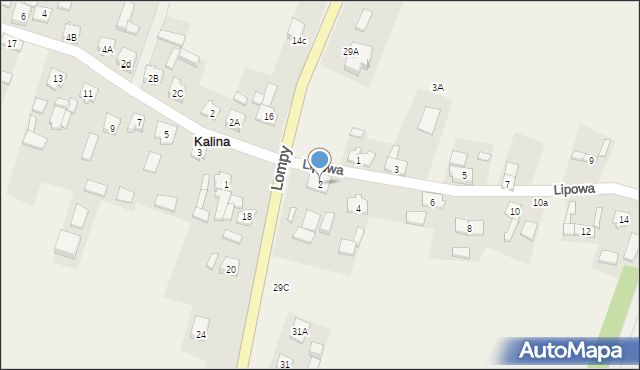 Kalina, Lipowa, 2, mapa Kalina