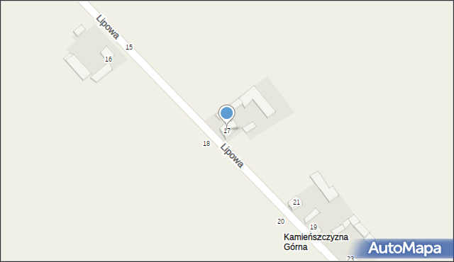 Kamieńszczyzna, Lipowa, 17, mapa Kamieńszczyzna