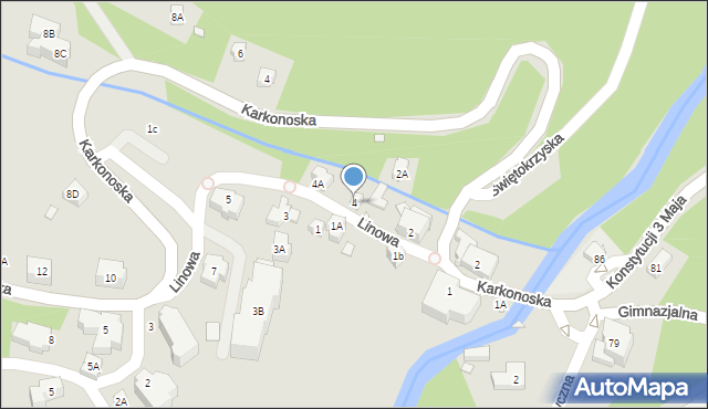 Karpacz, Linowa, 4, mapa Karpacz