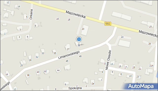 Kętrzyn, Limanowskiego Bolesława, 39, mapa Kętrzyn