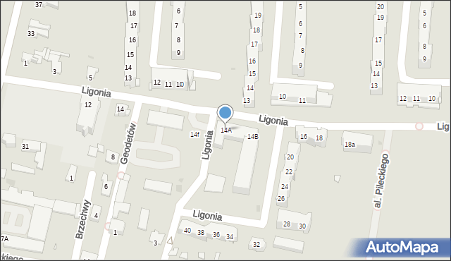 Kluczbork, Ligonia, 14A, mapa Kluczbork