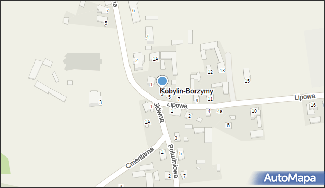 Kobylin-Borzymy, Lipowa, 3, mapa Kobylin-Borzymy