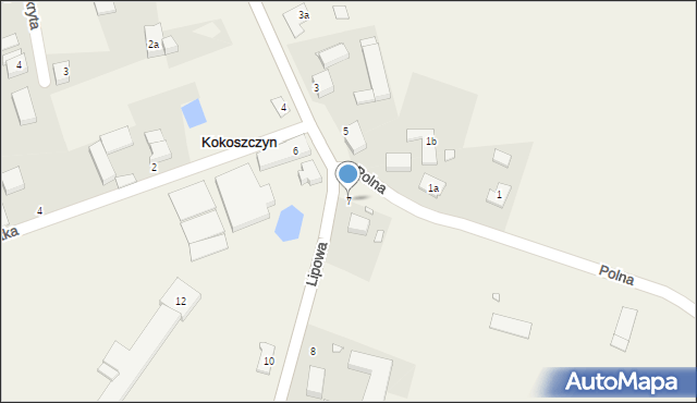 Kokoszczyn, Lipowa, 7, mapa Kokoszczyn