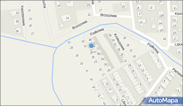 Komorniki, Liliowa, 27, mapa Komorniki