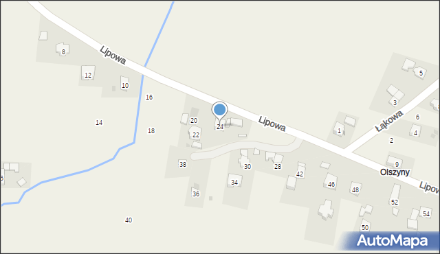 Korczyna, Lipowa, 24, mapa Korczyna