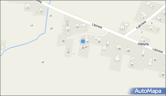 Korczyna, Lipowa, 34, mapa Korczyna