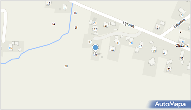 Korczyna, Lipowa, 36, mapa Korczyna